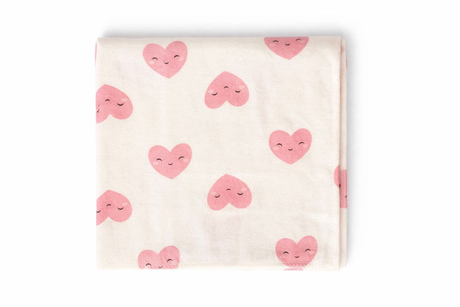 Frazada - Blanca Corazones Rosa alternate